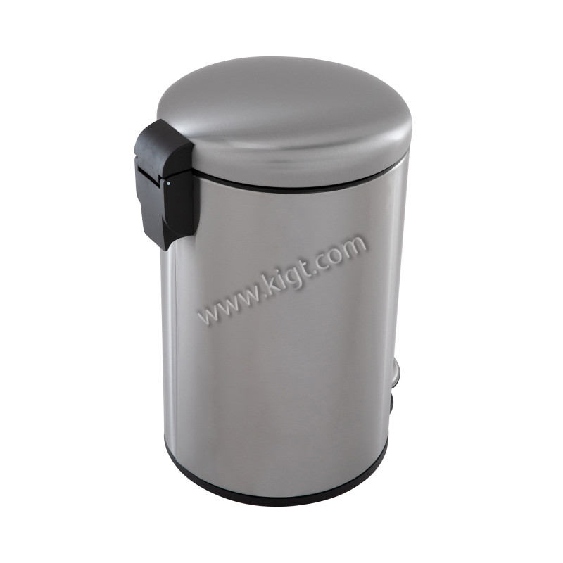 EKO 12 L Soft Close S/S Step bin brushed fingerprint proof finish